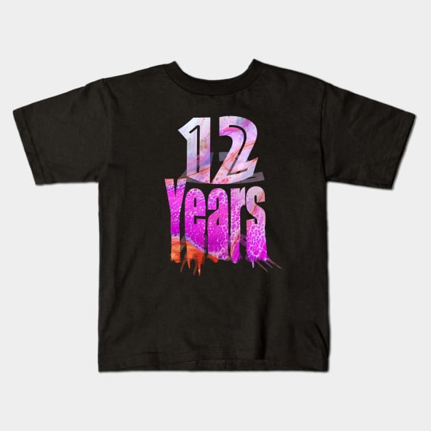 12 years Kids T-Shirt by Yous Sef